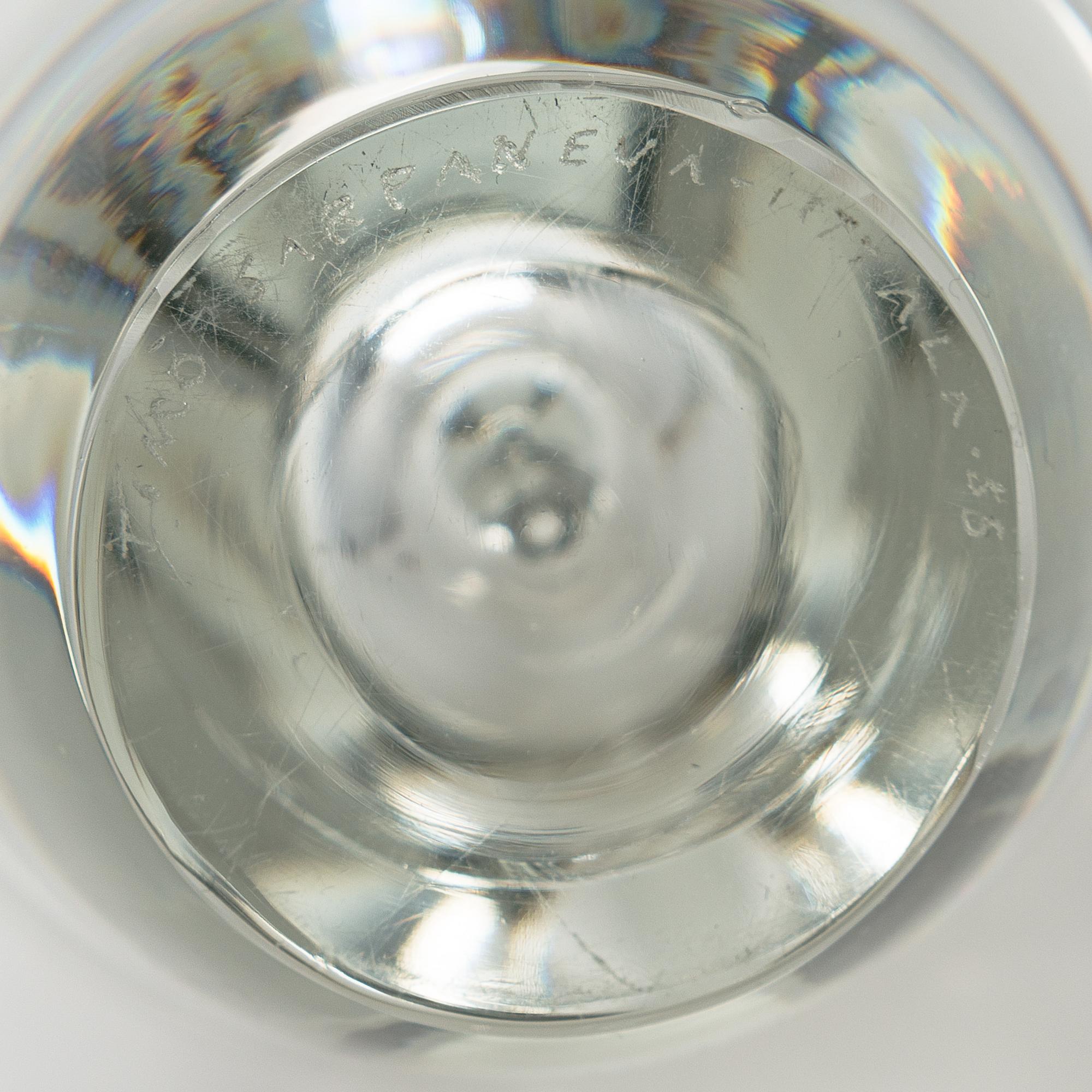 Timo Sarpaneva, veistos, "Orkidea", signeerattu Timo Sarpaneva Iittala -55. Malli muotoiltu 1954.