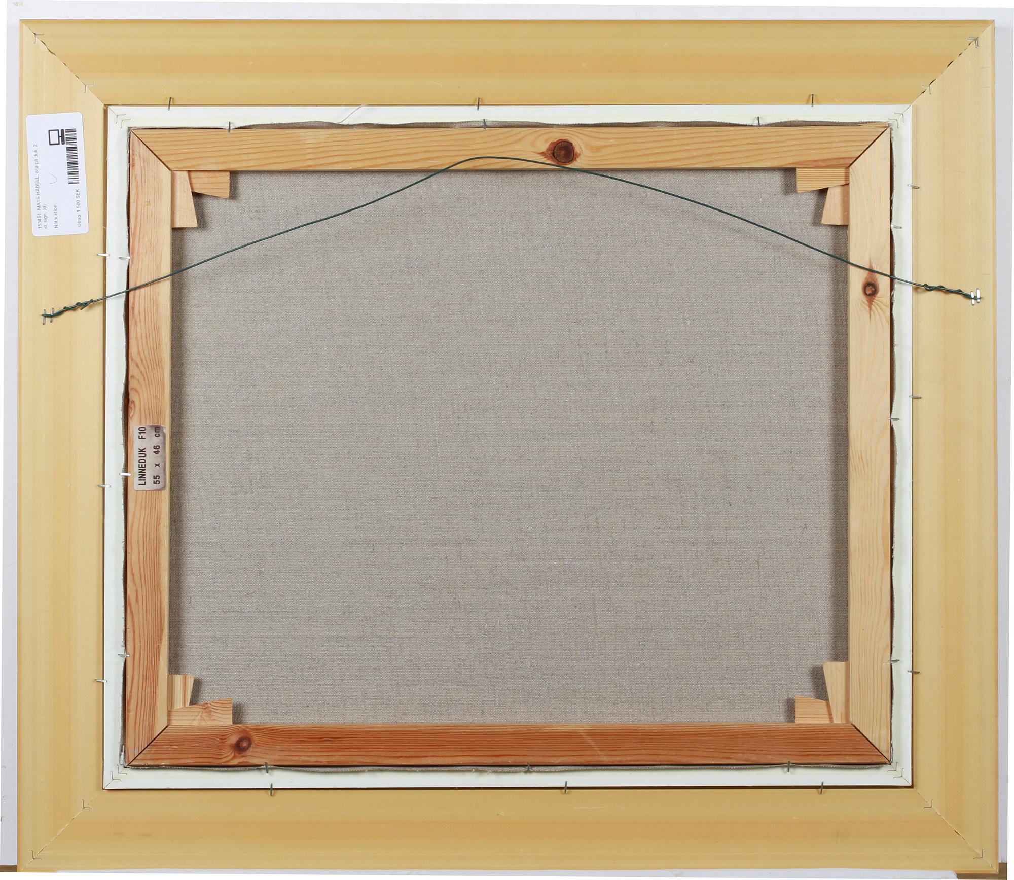 MATS HÅDELL, olja på duk, 2 st, sign.