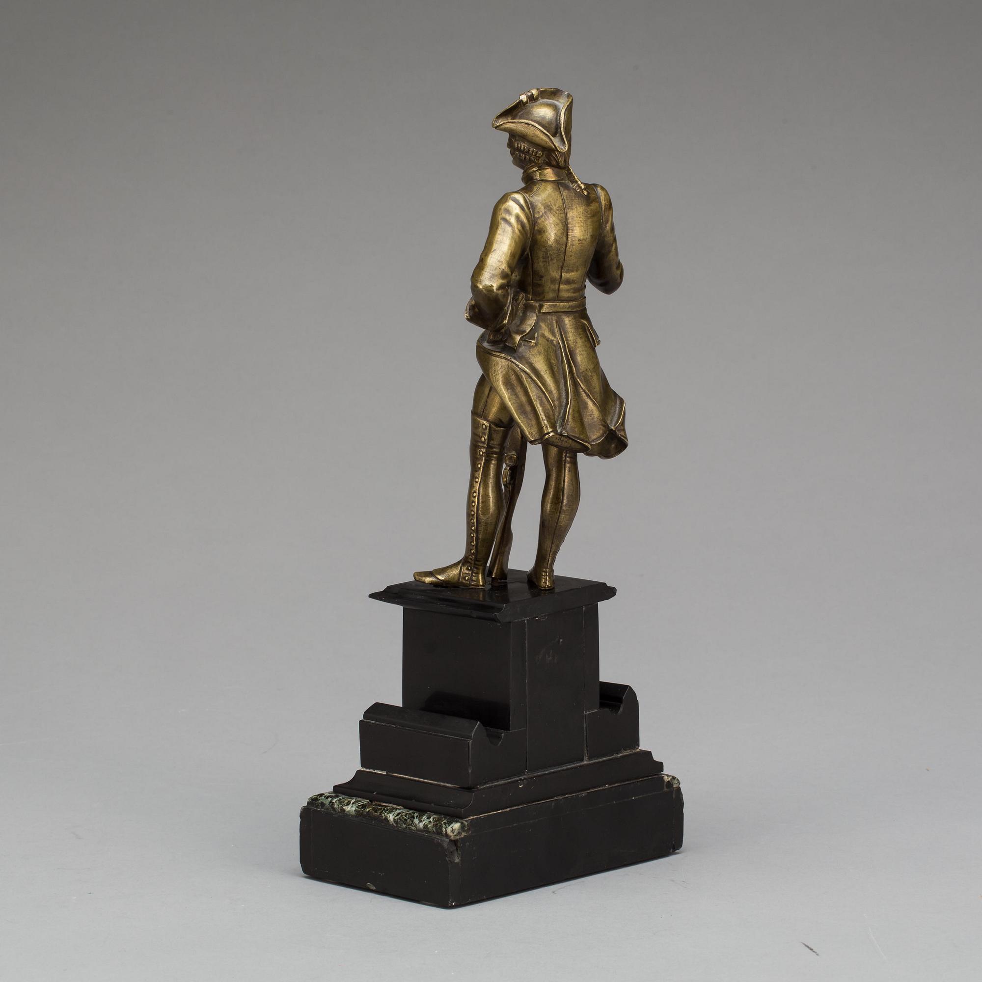 STATYETT, brons, 1800/1900-tal.