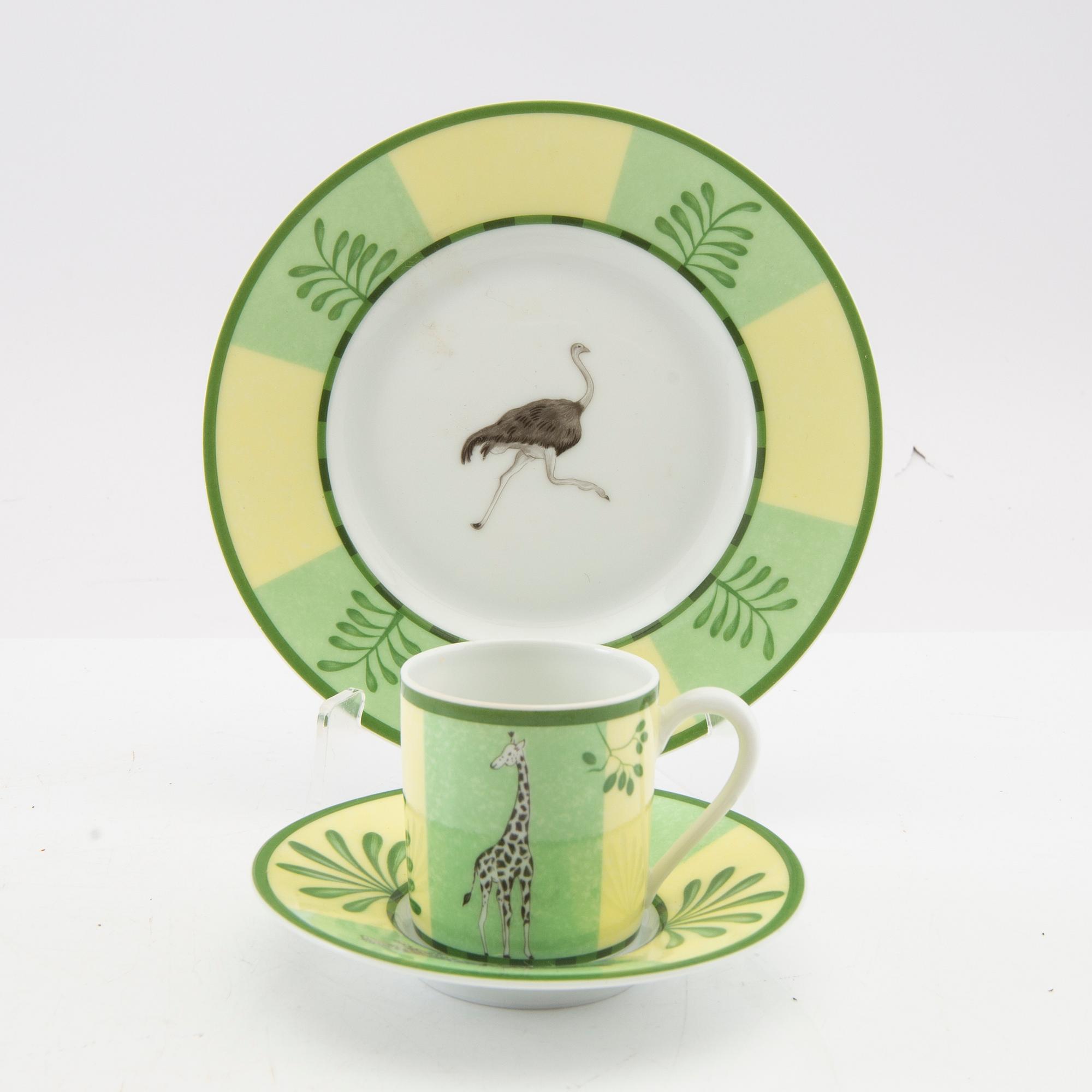 Hermès, servis "Africa" ca 22 dlr Frankrike 2000-tal porslin.