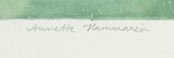 Annette Hammarén, etching in colours. Signed in pencil and numbered 25/25.