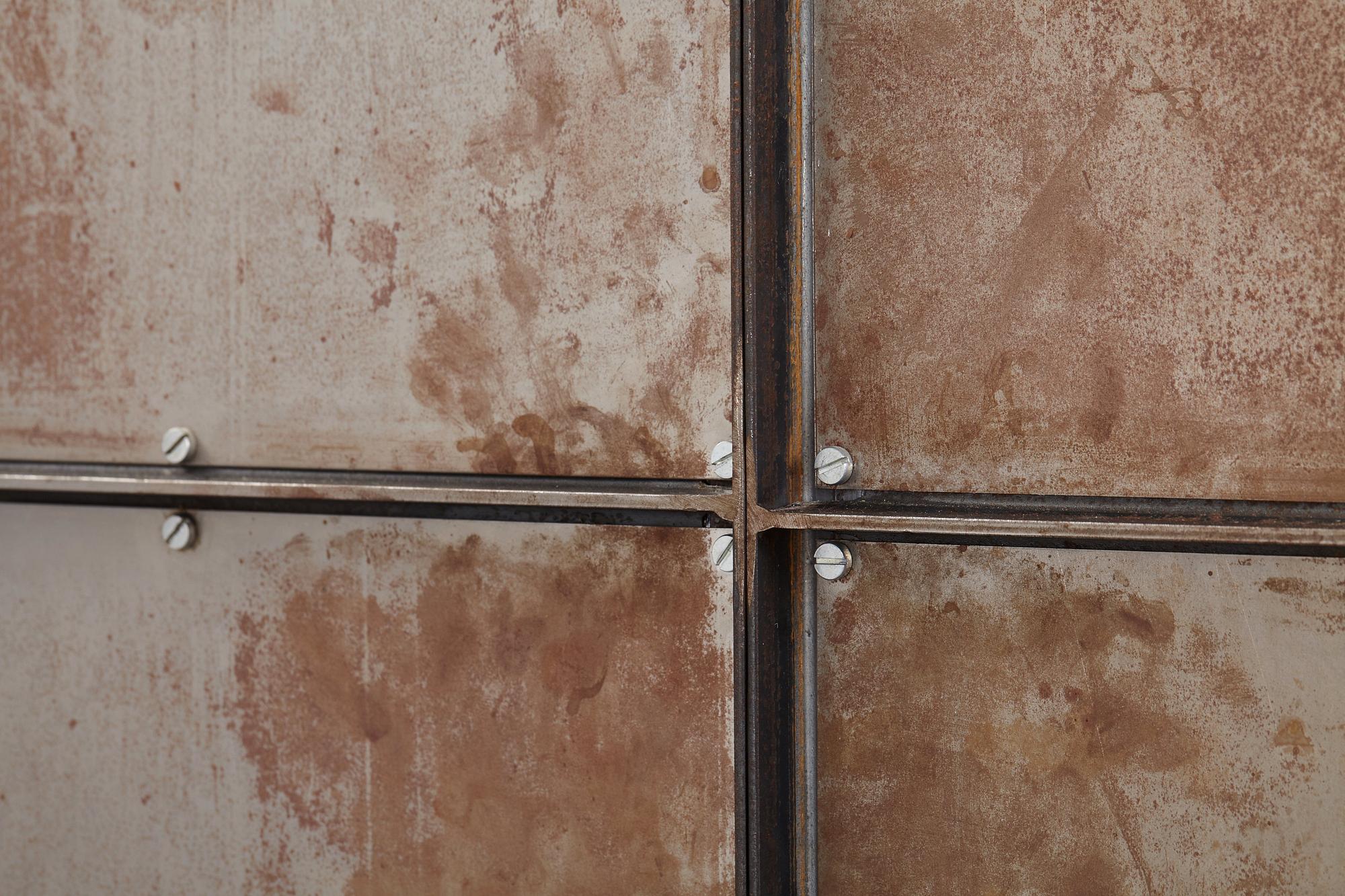 Jonas Bohlin, A Jonas Bohlin stained oak and patinated steel cabinet 'Slottsbacken', Källemo, Sweden circa 1987.