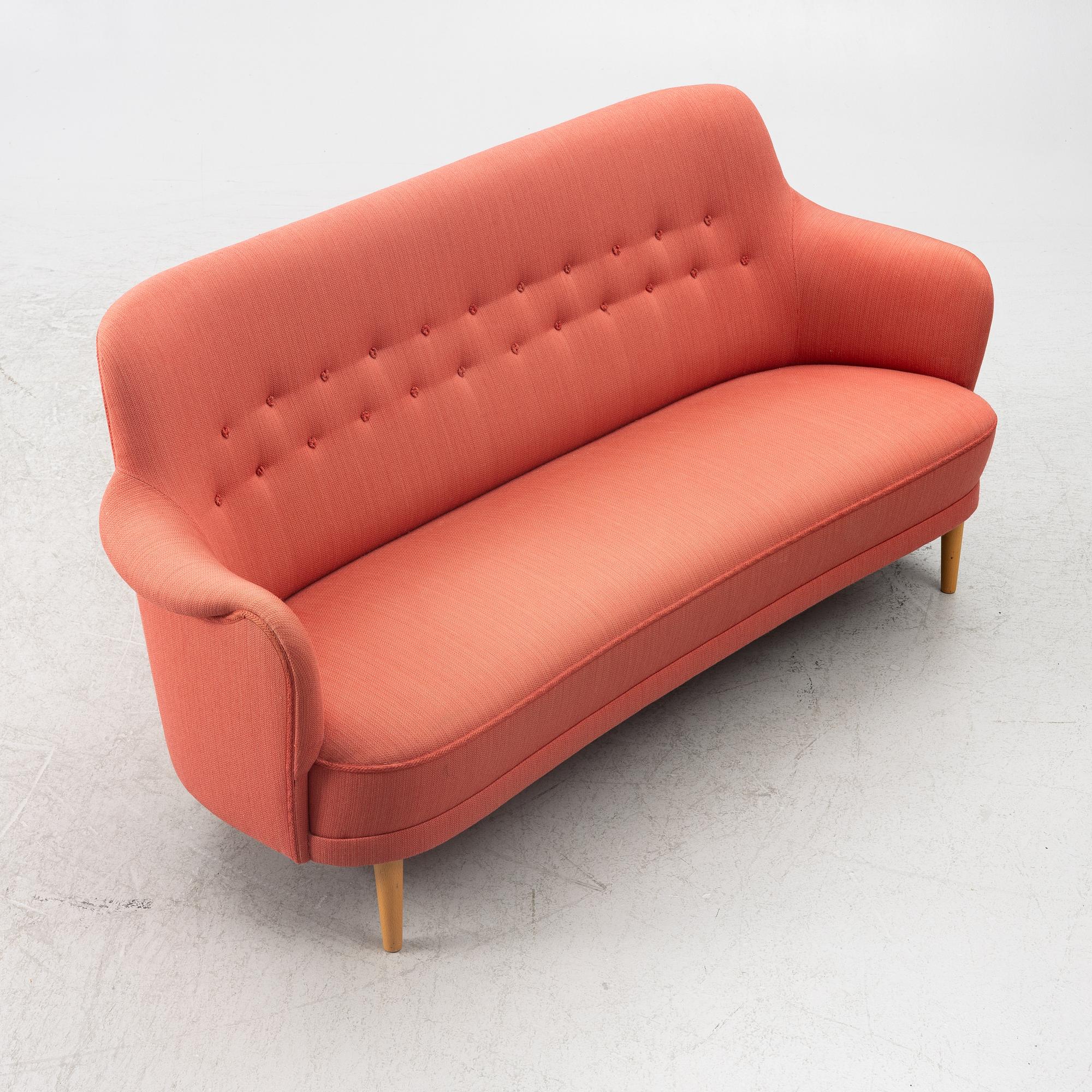 Carl Malmsten, sofa, "Samsas", OH Sjögren, late 20th century.