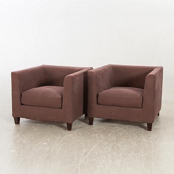 Meridian armchairs, Two pcs, later part of the 20th century.