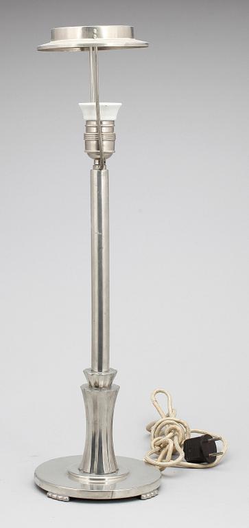BORDSLAMPA, tenn, art déco, 1920-tal.