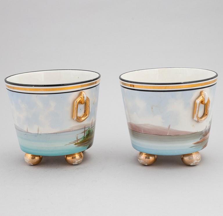 Two flower pots, Rörstrand, early 20th century.