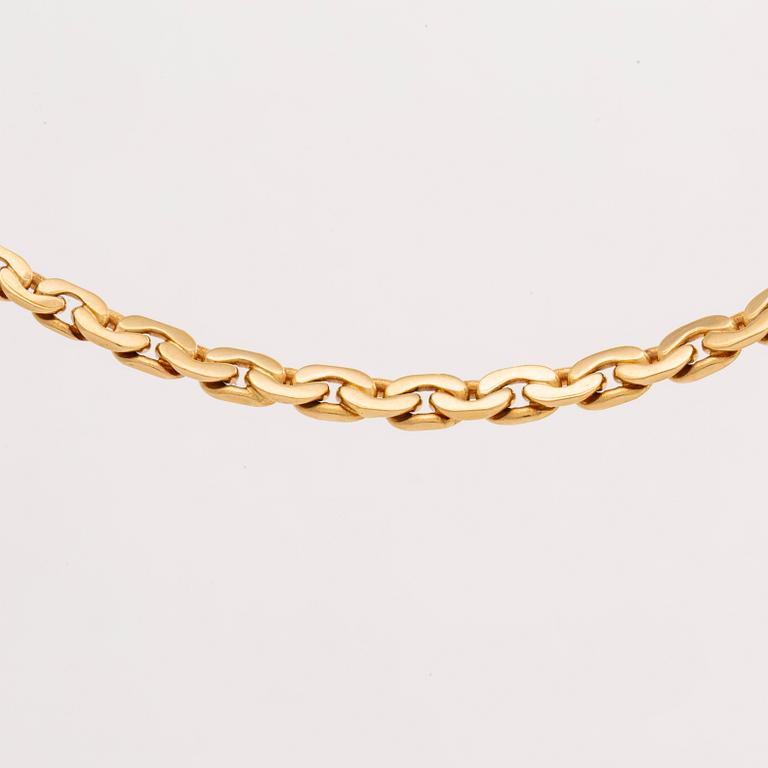 GULDKEDJA 18K guld  doserad fasad pansarlänk, 19,2 g, ca 45 x 0,5 cm, G Dahlgren & Co.