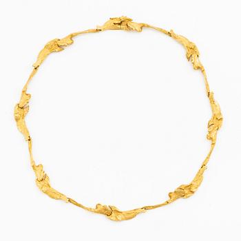 Björn Weckström, Necklace, 18K gold, "Mariehand", Lapponia.