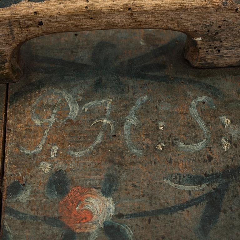 A folk art bowl, Sweden marked  PJES JPD 1800.