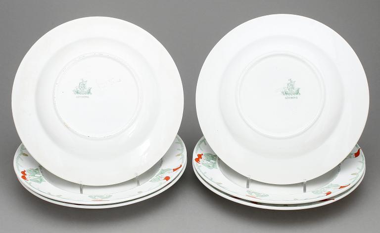 GRÖTTALLRIKAR, 6st, Göteborg, kring sekelskiftet 1900.