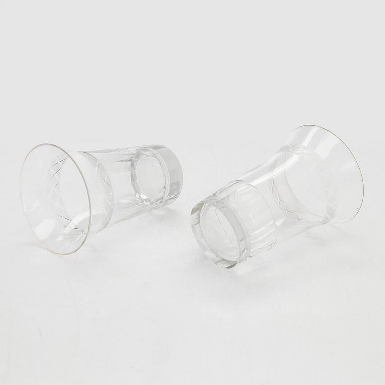 Glasservis, 85 st, "Antica" Nuutajärvi, Notsjö. I produktion 1900-1969.