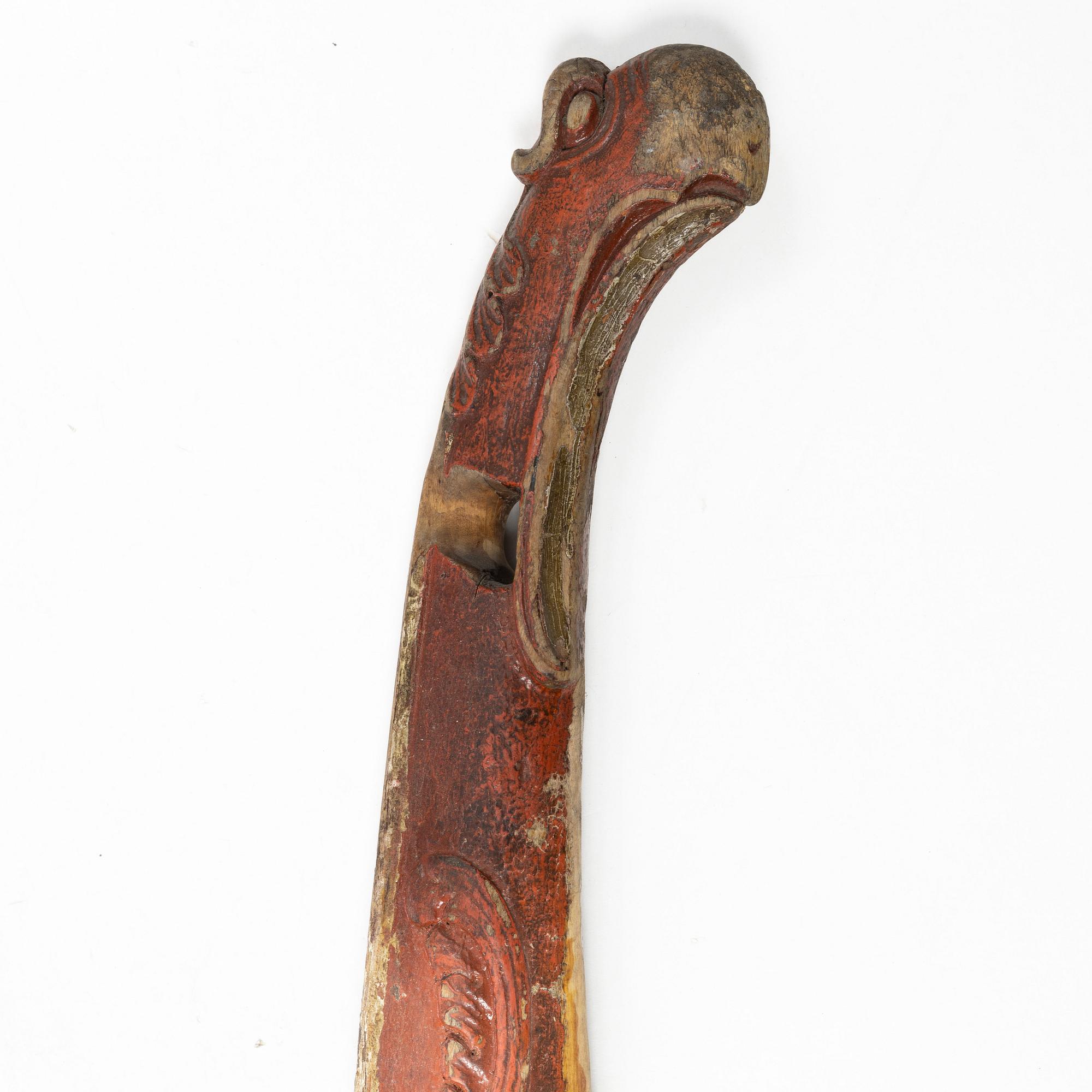 Locomotives, a pair. Folk art, Jämtland, 18th/19th century.