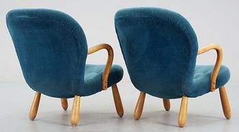 A pair of Martin Olsen easy chairs by Vik & Blindheim, Norway 1950's.