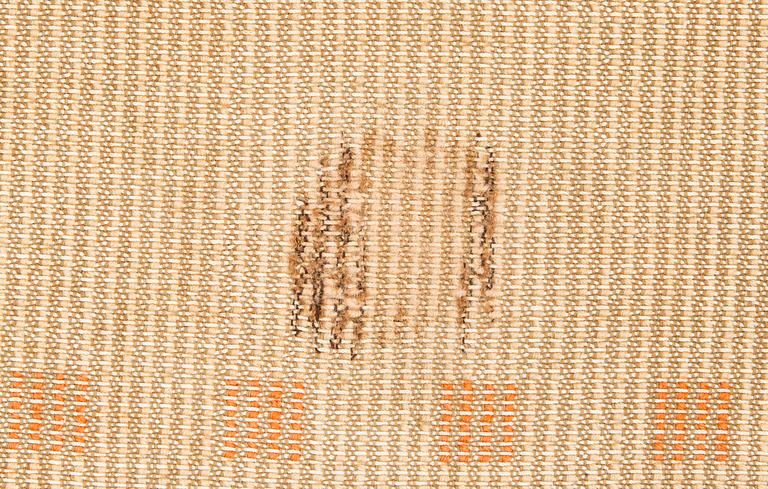 An early  Finnish long pile ryijy rug. Circa 180 x 43 cm.