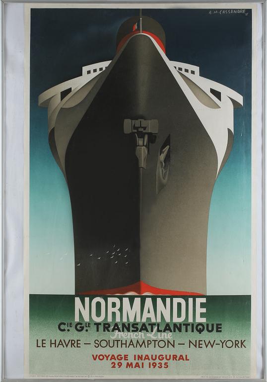 AFFISCH, Adolphe Mouron Cassandre, efter, litografiskt tryck, Bedos, Paris, 1979.