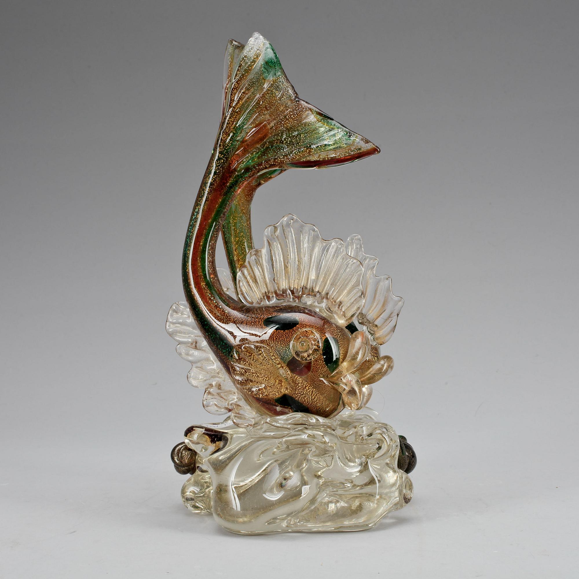 SKULPTUR, glas, trol Murano, 1900 talets andra hälft.