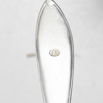 29 pieces of silver cutlery, including Chippendale and Svensk Spets, GAB among others, 20th century.