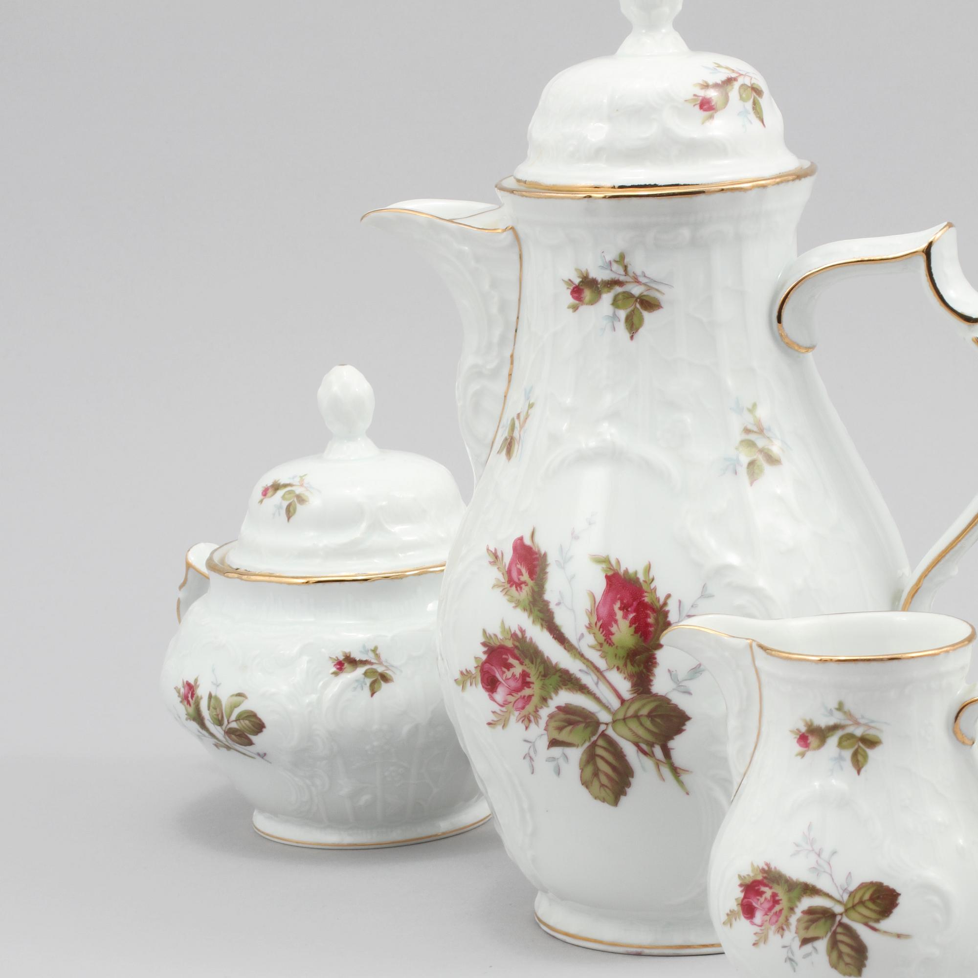 KAFFESERVIS, 25 delar, porslin, Rosenthal, 1900-talets andra hälft.