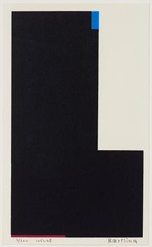 Olle Baertling, silkscreen in colours, 1952-68, signed 3/300.