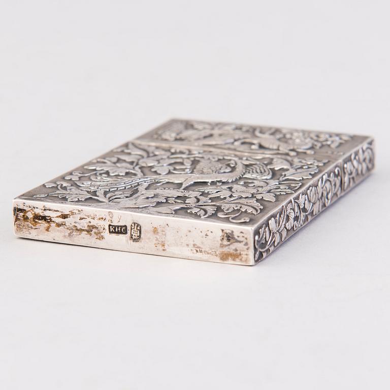 CARDCASE, silver, Khecheong, Kiina, Kanton 1850-1870.