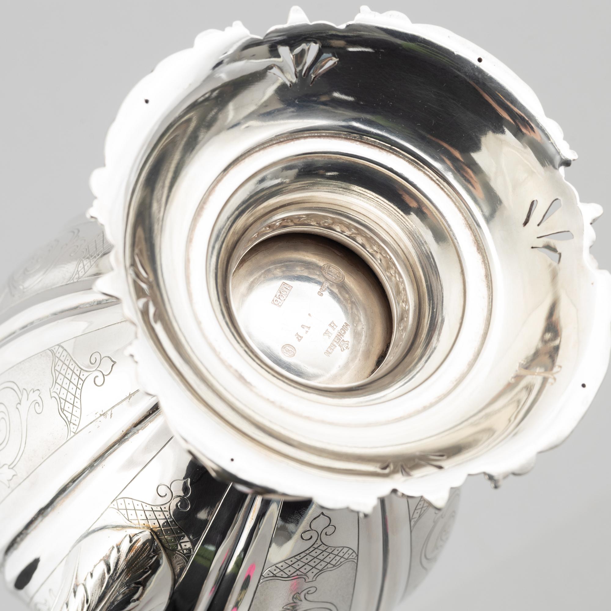 Kaffeservis, 3 delar, sterlingsilver, Michelsen, Danmark, 1926.