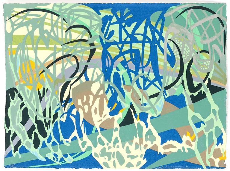 KARL AXEL PEHRSON, färgserigrafi. Signerad och daterad 95. Numrerad 42/75.