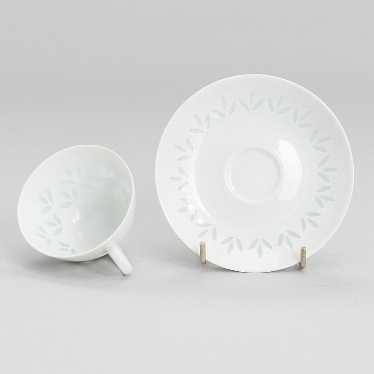 A 12-piece porcelain coffee set by Friedl Holzer-Kjellberg, Arabia, latter half of the 20th Century.