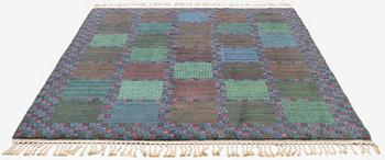 Barbro Nilsson, a 'Gröningen, mörk' carpet, knotted pile, c. 266 x 182 cm, signed AB MMF BN.