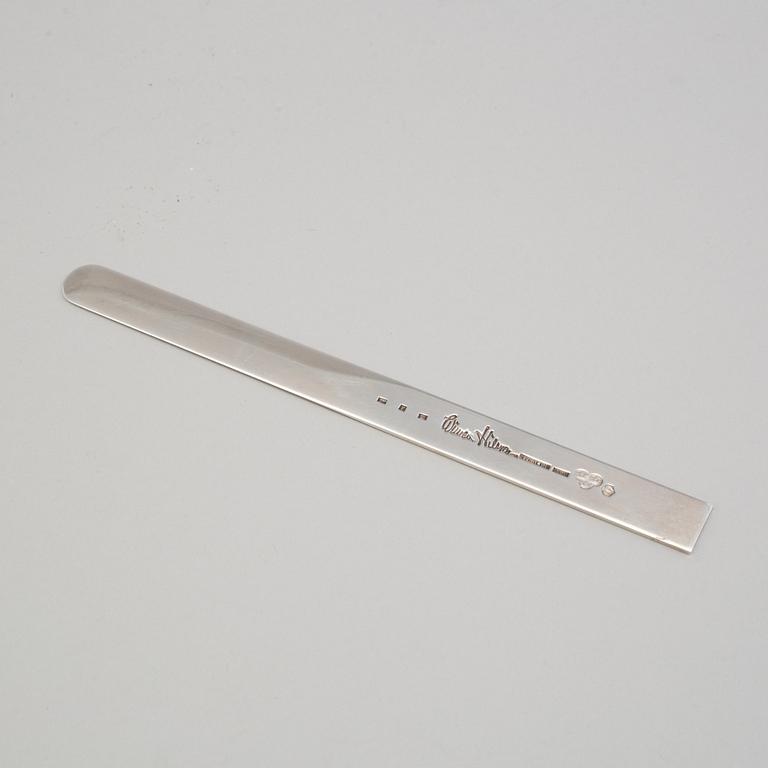 WIWEN NILSSON, brevkniv av sterlingsilver, Anders Nilsson, Lund 1973. Vikt ca 50 gram.