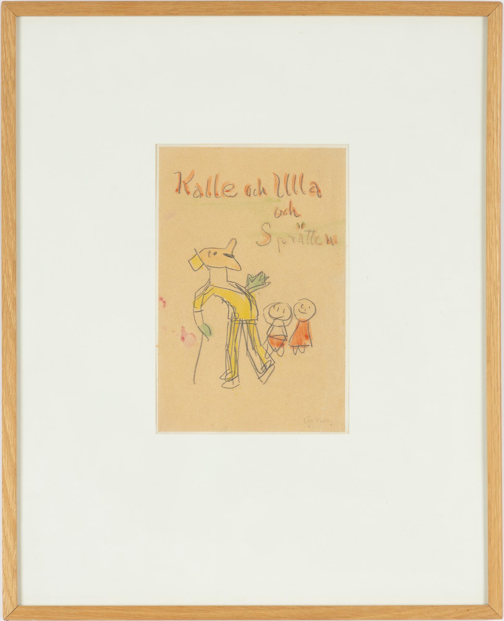 Carl Kylberg, omslag till  "Kalle och Ulla och Sprätten".