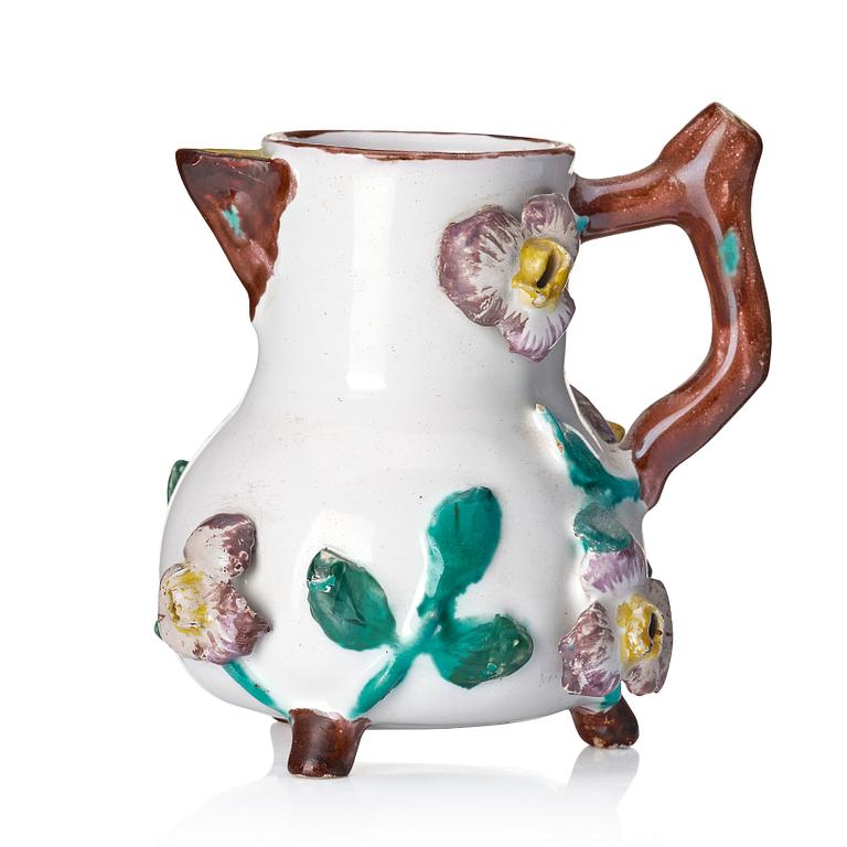 A Swedish Marieberg faience ewer, 18th Century.