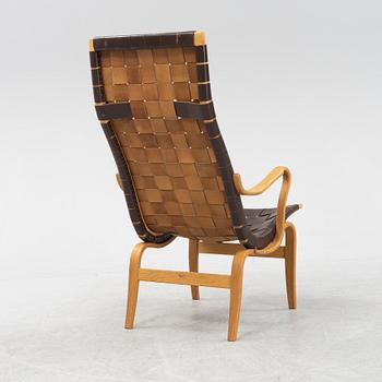 Bruno Mathsson, an oak and leather 'Eva Hög' armchair, Firma Karl Mathsson, Värnamo, 1972.