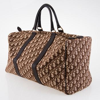 CHRISTIAN DIOR Vintage Brown Logo Weekend Bag.