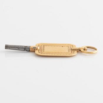An 18k gold pocket watch key winder, possibly mark of H. H. Wihlborg, Stockholm 1794.