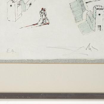 SALVADOR DALÍ,  hand coloured etching on Japon paper, signed in pencil and numbered EA, 1967.