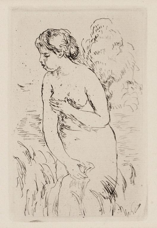 Pierre-Auguste Renoir, "Baigneuse debout, a mi-jambes".