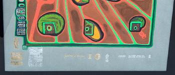 Friedensreich Hundertwasser, serigraph in colours with metal embossing numbered 1649/3000.