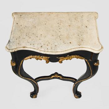 Peili ja konsolipöytä, uusrokookoo, 1800-luvun loppu.