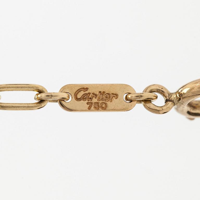 Cartier, kaulaketju riipuksella, risti "Trinity", 18K kolmiväri kulta.