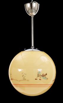 TAKLAMPA, 1930-tal. Höjd ca 49 cm.