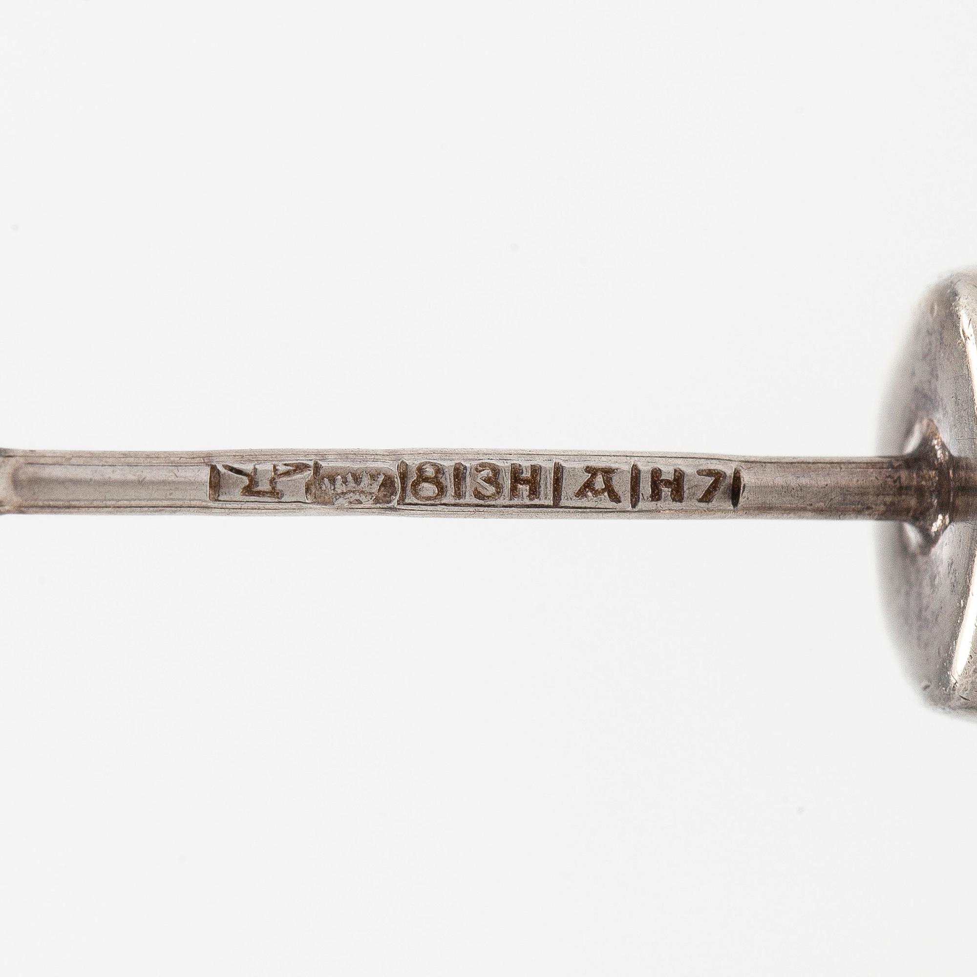 Elis Kauppi, pendant, silver, tiger's eye.