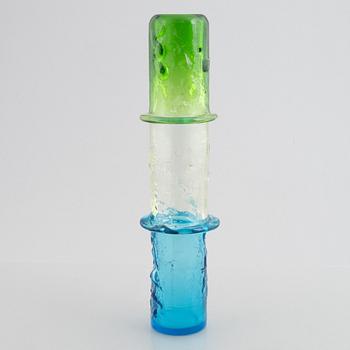 Oiva Toikka, vase, glass, "Bamboo", Nuutajärvi Notsjö, Finland.