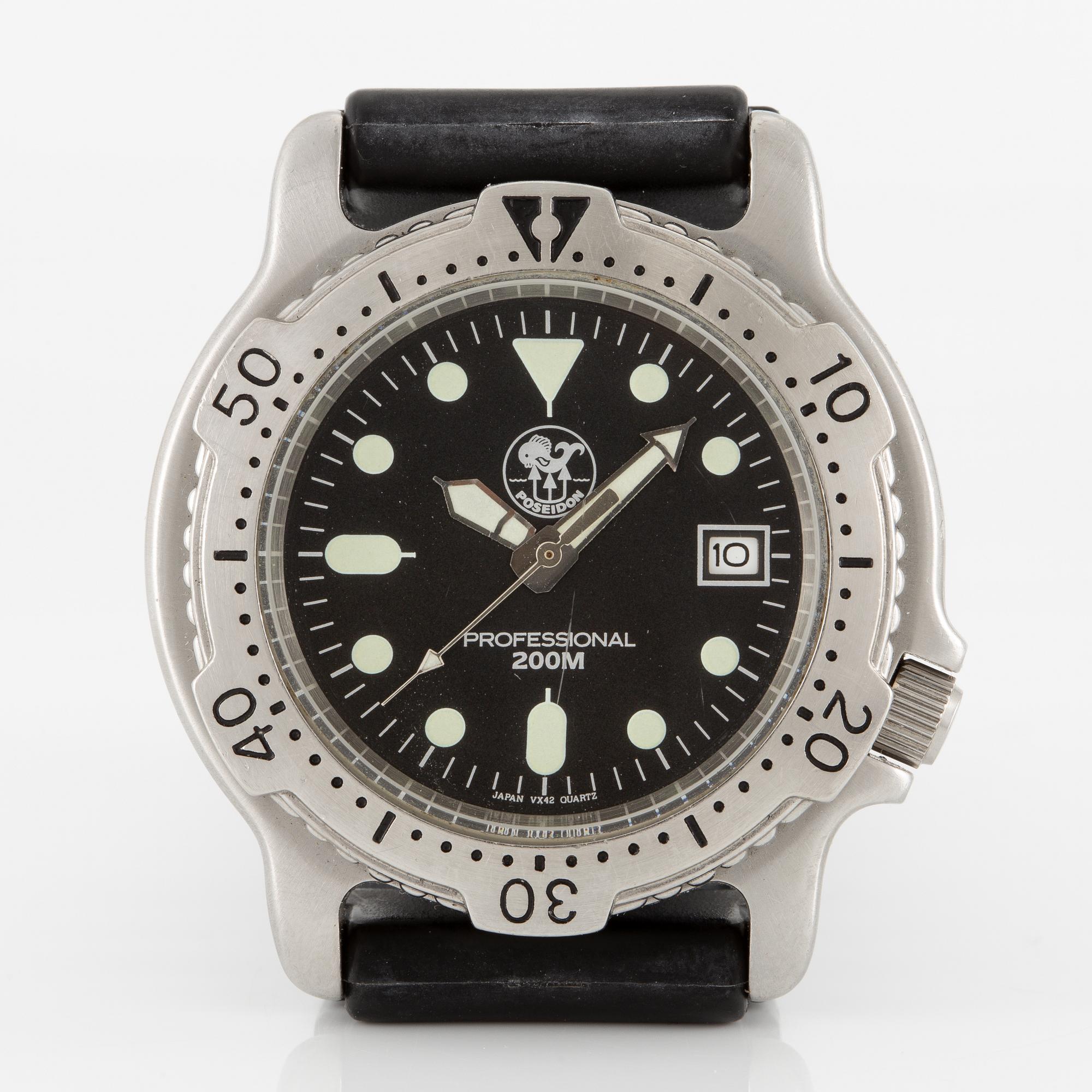 Poseidon, "Tre Kronor", wristwatch, 42 mm.