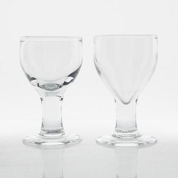 Signe Persson-Melin, eleven 'Ruben' wine glasses, Boda, Sweden, second half of the 20th century.
