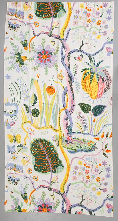 JOSEF FRANK, one "Hawaii" linen curtain, deisgned for Firma Svenskt tenn.