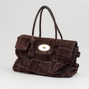 Mulberry, a brown suede 'Bayswater' handbag.