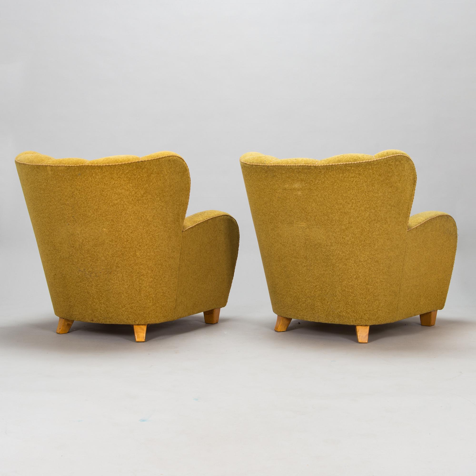 Fåtöljer, ett par, 1900-talets mitt.