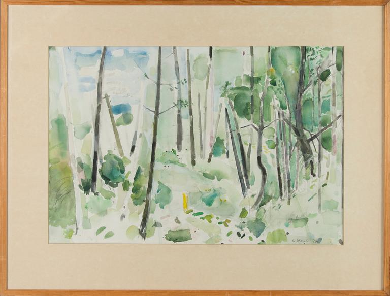 Carl Wargh, watercolour, signed and dated -76.