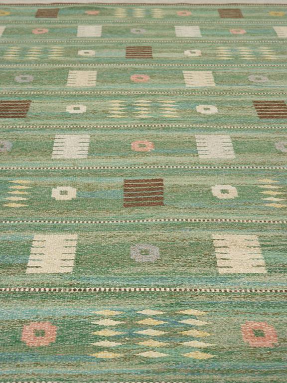 CARL DANGEL, a carpet, flat weave, signed CD, 302 x 200,5 cm, Sweden around mid 20th century.