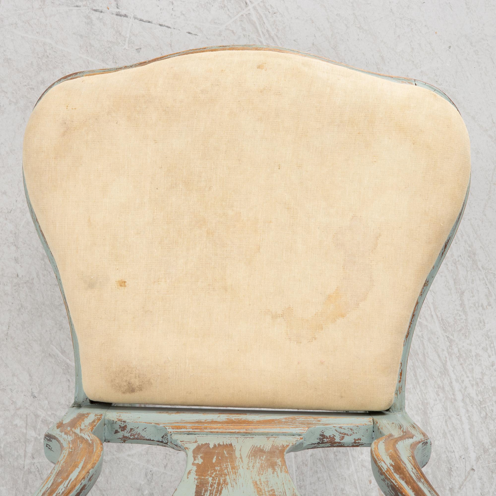 A rooco chair, mid-18th century.